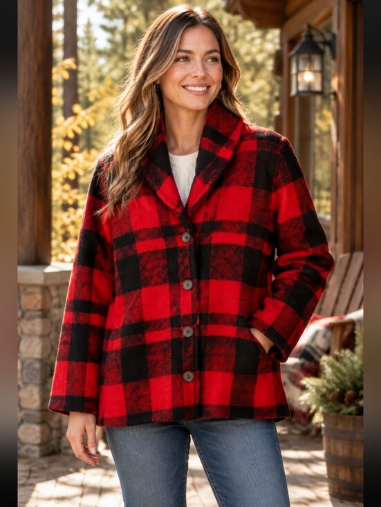 Chaps Jackets & Blazers - Chaps Buffalo Plaid Button Up Cardigan Cabin Core Size Large